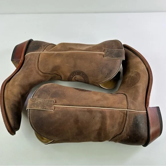 COLLEGE BOOTS Nocona Alabama Crimson Tide Brown Leather USA Women’s 10B - Picture 2 of 9